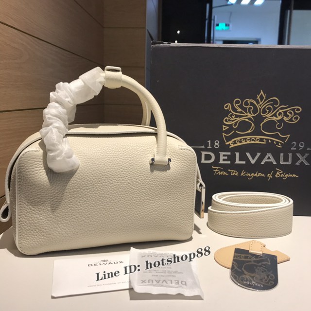 Delvaux經典Cool Box荔枝紋手提女包 德爾沃專櫃手提肩背手袋女包 bxs1025